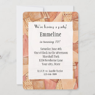 Invitation Anniversaire des cônes de glace