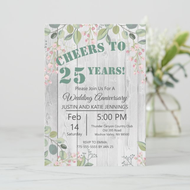 Invitation Anniversaire des fleurs du printemps (Debout devant)
