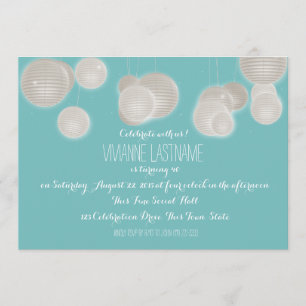 Invitation Anniversaire des lampes en papier
