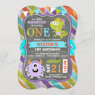 Invitation Anniversaire des petits monstres effrayants
