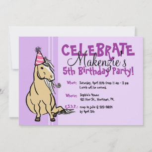 Invitation Anniversaire des Pony Girls de Purple Party