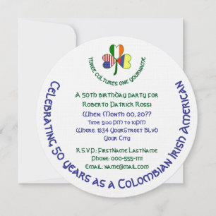 Invitation Anniversaire des Shamrocks irlandais
