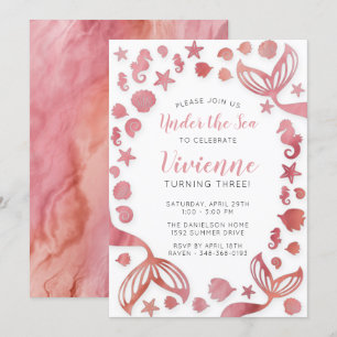 Invitation Anniversaire des sirènes marines