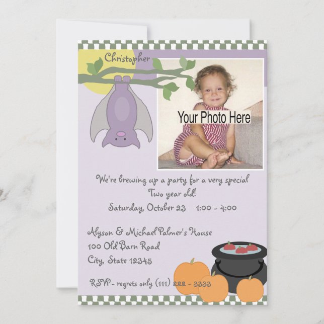 Invitation Anniversaire d'Halloween (Devant)