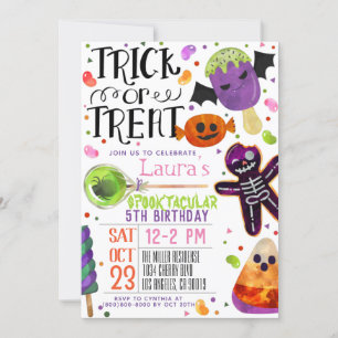Invitation Anniversaire d'Halloween
