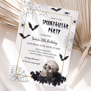 Invitation Anniversaire d'Halloween Crâne Spécial