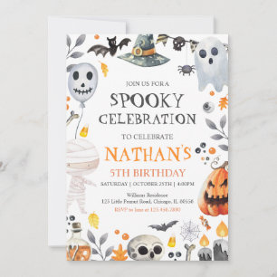 Invitation Anniversaire d'Halloween éffrayant