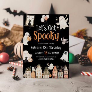 Invitation Anniversaire d'Halloween   Soyons Éffrayants
