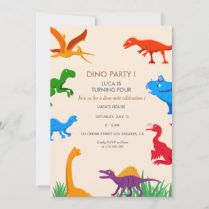 Invitation Anniversaire Dinosaur Invitation