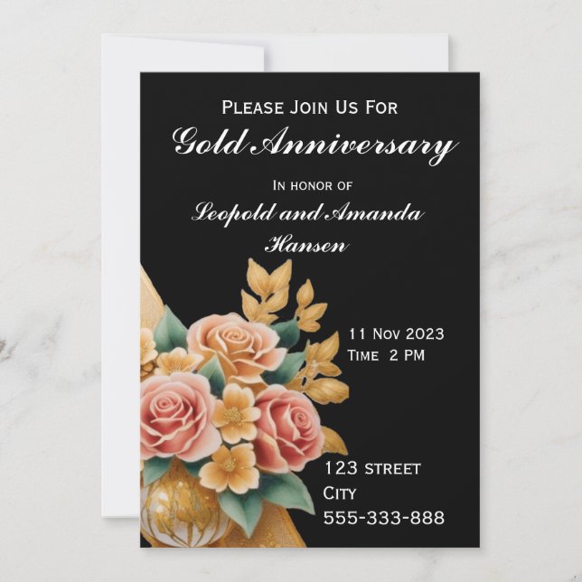 Invitation Anniversaire d'or (Devant)