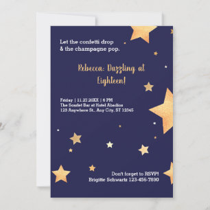 Invitation anniversaire d'or moderne