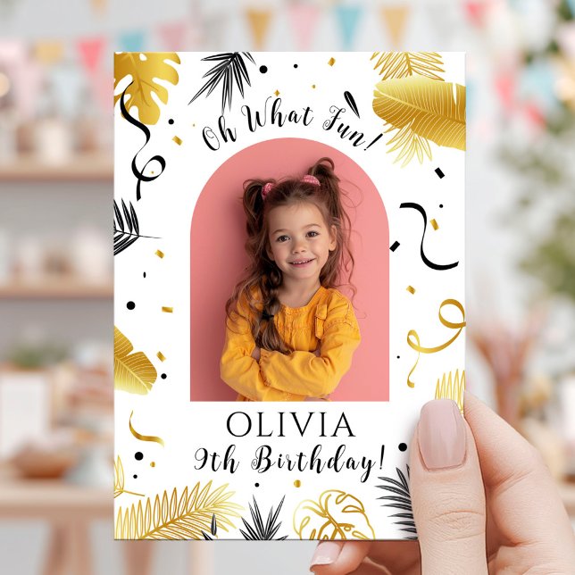 Invitation Anniversaire d'or pour fille (Créateur téléchargé)