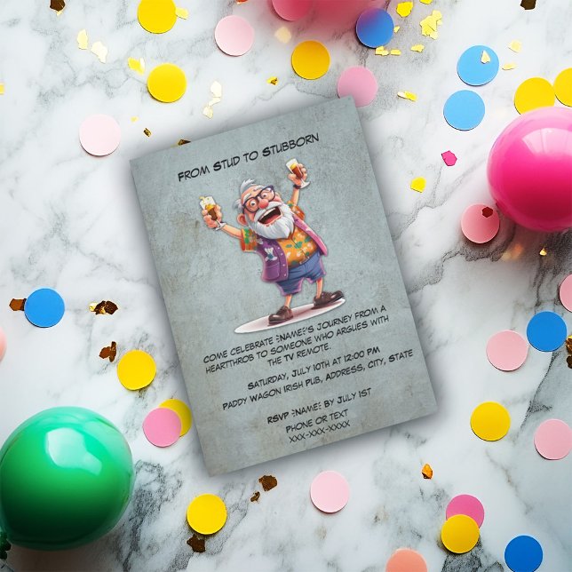 Invitation Anniversaire Drôle - La Vie De La Fête (Créateur téléchargé)