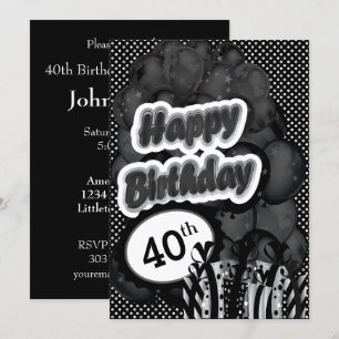 Invitation Anniversaire du 40e anniversaire de l'année