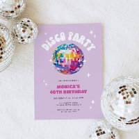 Invitation Anniversaire du bal Disco Retro