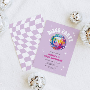 Invitation Anniversaire du bal Disco Retro