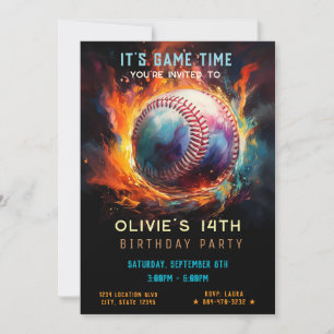 Invitation Anniversaire du baseball