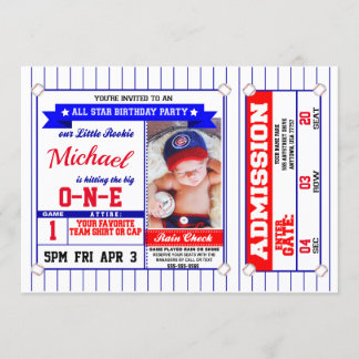 Invitation Anniversaire du baseball - 5x7 - Premier anniversa