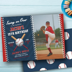 Invitation Anniversaire du baseball   Swing on Over Party