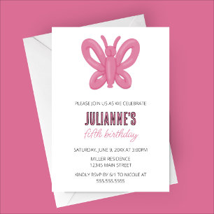 Invitation Anniversaire du Bolosse rose