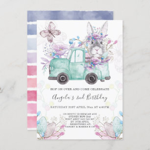 Invitation Anniversaire du Bunny de printemps