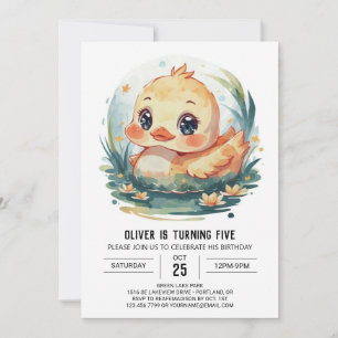 Invitation Anniversaire du canard magique moderne