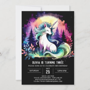 Invitation Anniversaire du Cheval enchanté Pastel