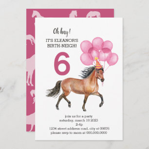 Invitation Anniversaire du cheval // Oh Hay C'est votre neige