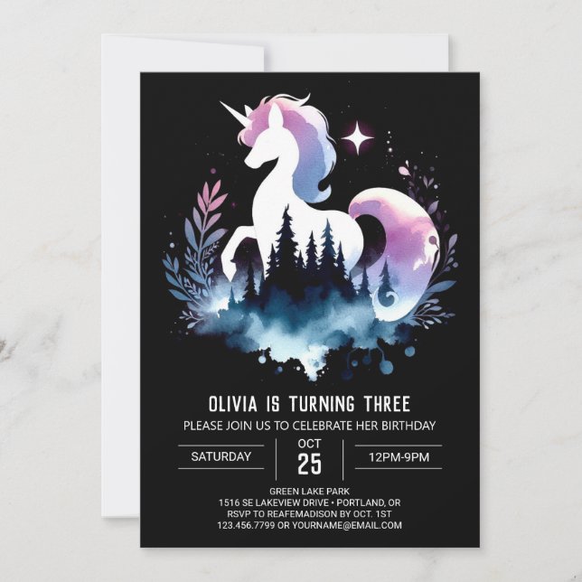 Invitation Anniversaire du cheval personnalisé (Devant)