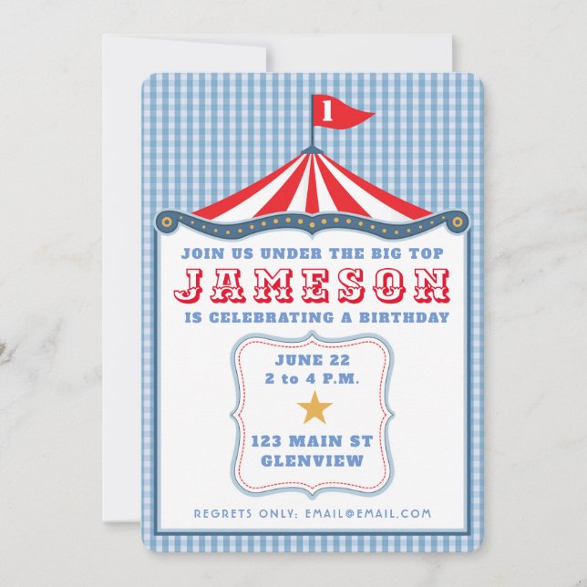 Invitation Anniversaire du cirque (Devant)