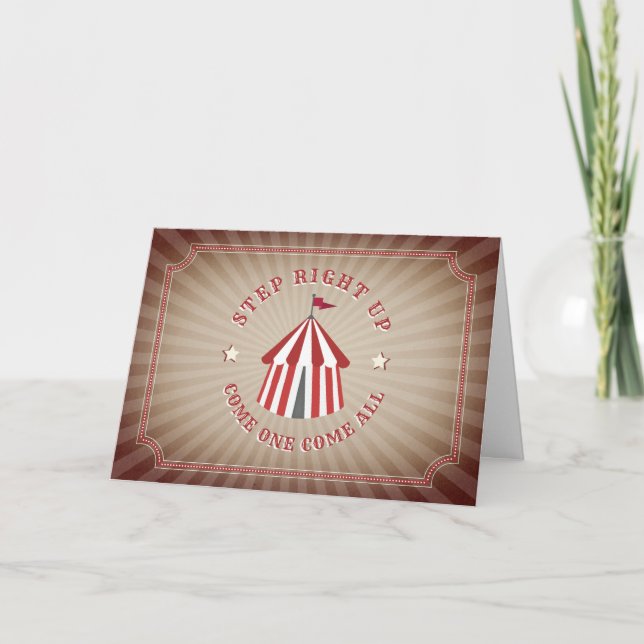 Invitation Anniversaire du cirque vintage (Devant)