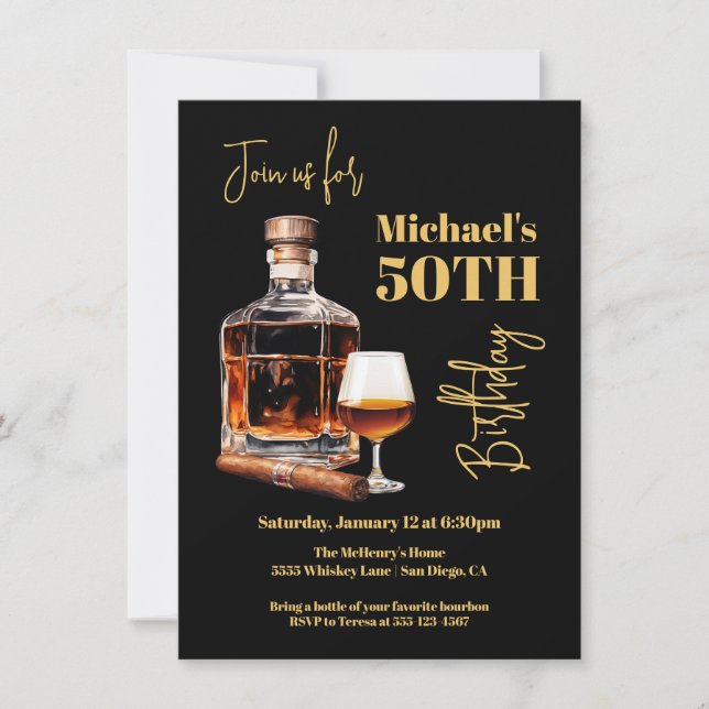 Invitation Anniversaire du Cognac et du Cigar (Devant)