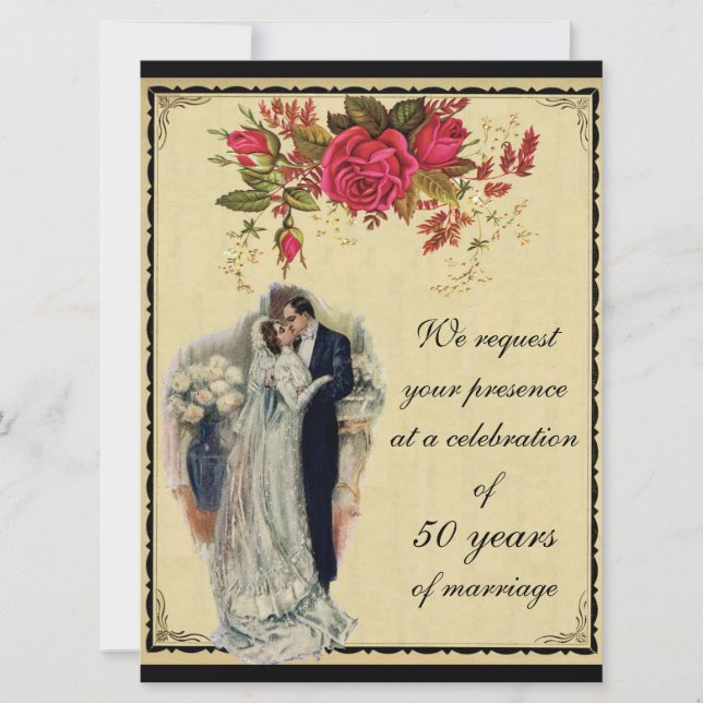 Invitation Anniversaire du collage Vintage (Devant)