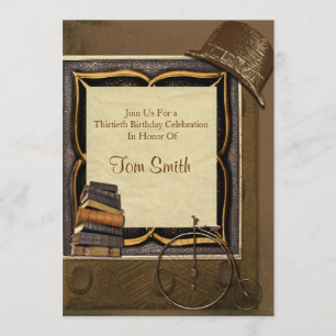 Invitation Anniversaire du collage Vintage Steampunk