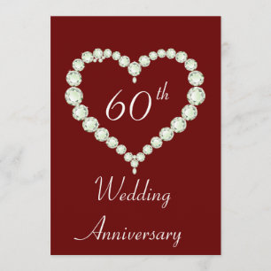 Invitation Anniversaire du diamant du coeur de l'amour person