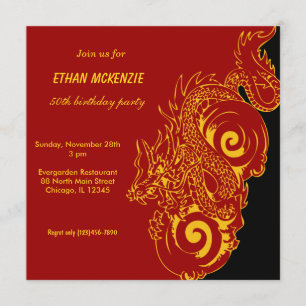 Invitation Anniversaire du dragon