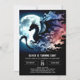 Invitation Anniversaire du dragon rugissant