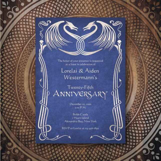 Invitation Anniversaire du dragon viking celtique (Créateur téléchargé)