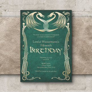 Invitation Anniversaire du dragon viking celtique