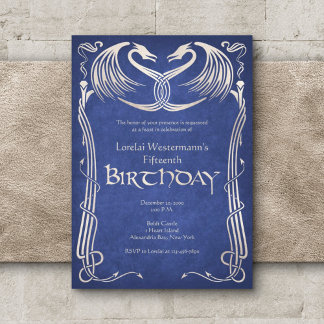 Invitation Anniversaire du dragon viking celtique