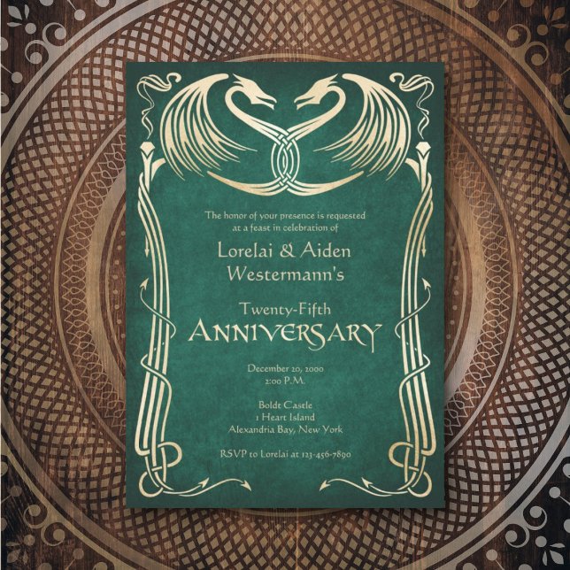 Invitation Anniversaire du dragon viking celtique (Créateur téléchargé)