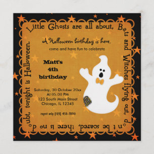 Invitation Anniversaire du Fantôme de Pocus de Hocus