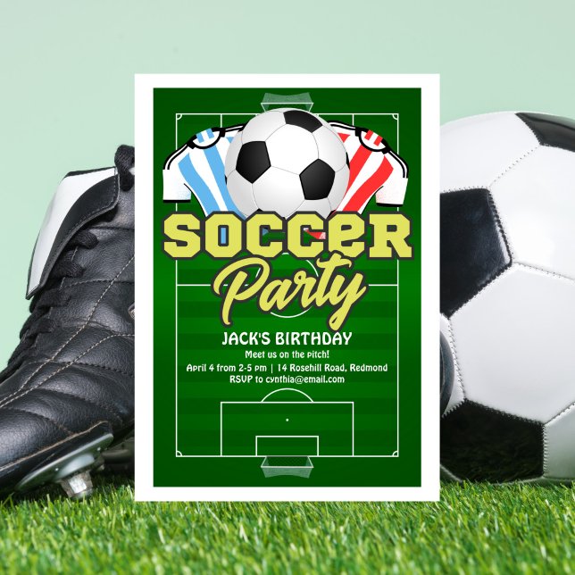 Invitation Anniversaire du football (Créateur téléchargé)