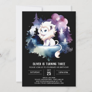 Invitation Anniversaire du lion Boho magique