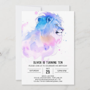 Invitation Anniversaire du lion enchanté