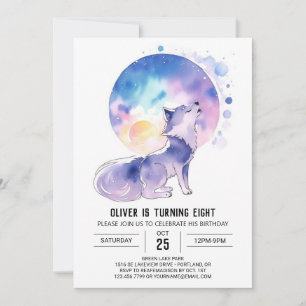 Invitation Anniversaire du loup enchanté