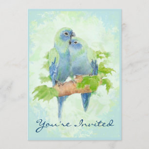 Invitation Anniversaire du Mariage de perroquets tropicaux