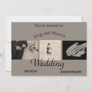 Invitation Anniversaire du Mariage photo modifiable