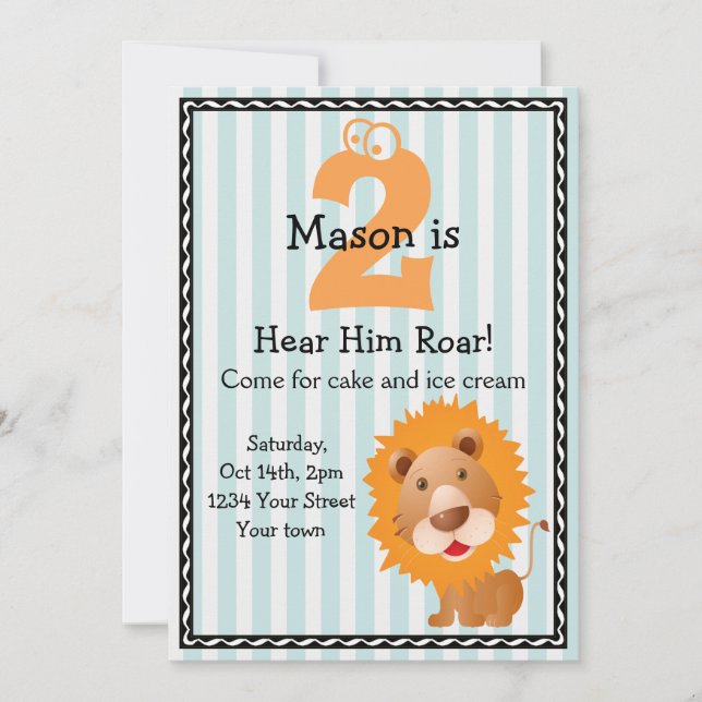 Invitation Anniversaire du mignon garçon (Devant)