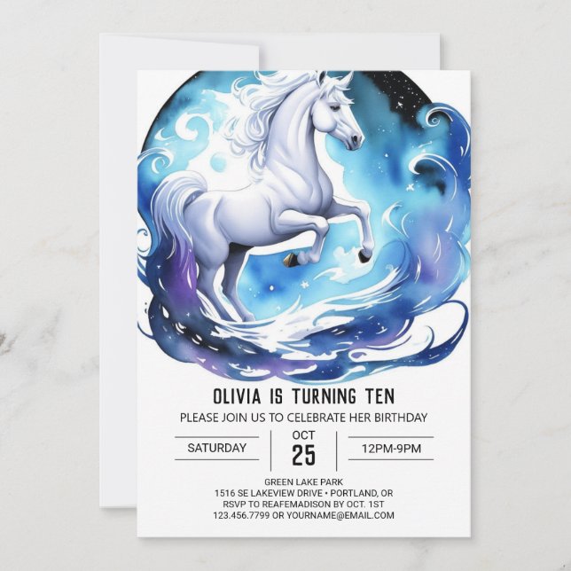 Invitation Anniversaire du mignon rose moderne (Devant)